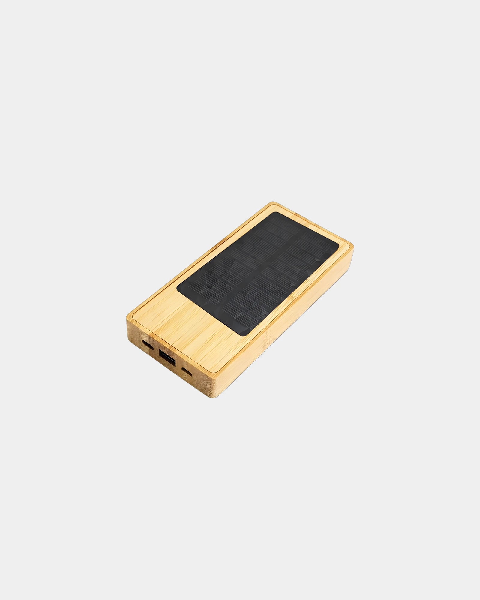 Power bank solare bambù FSC 8000mAh da personalizzare - 1