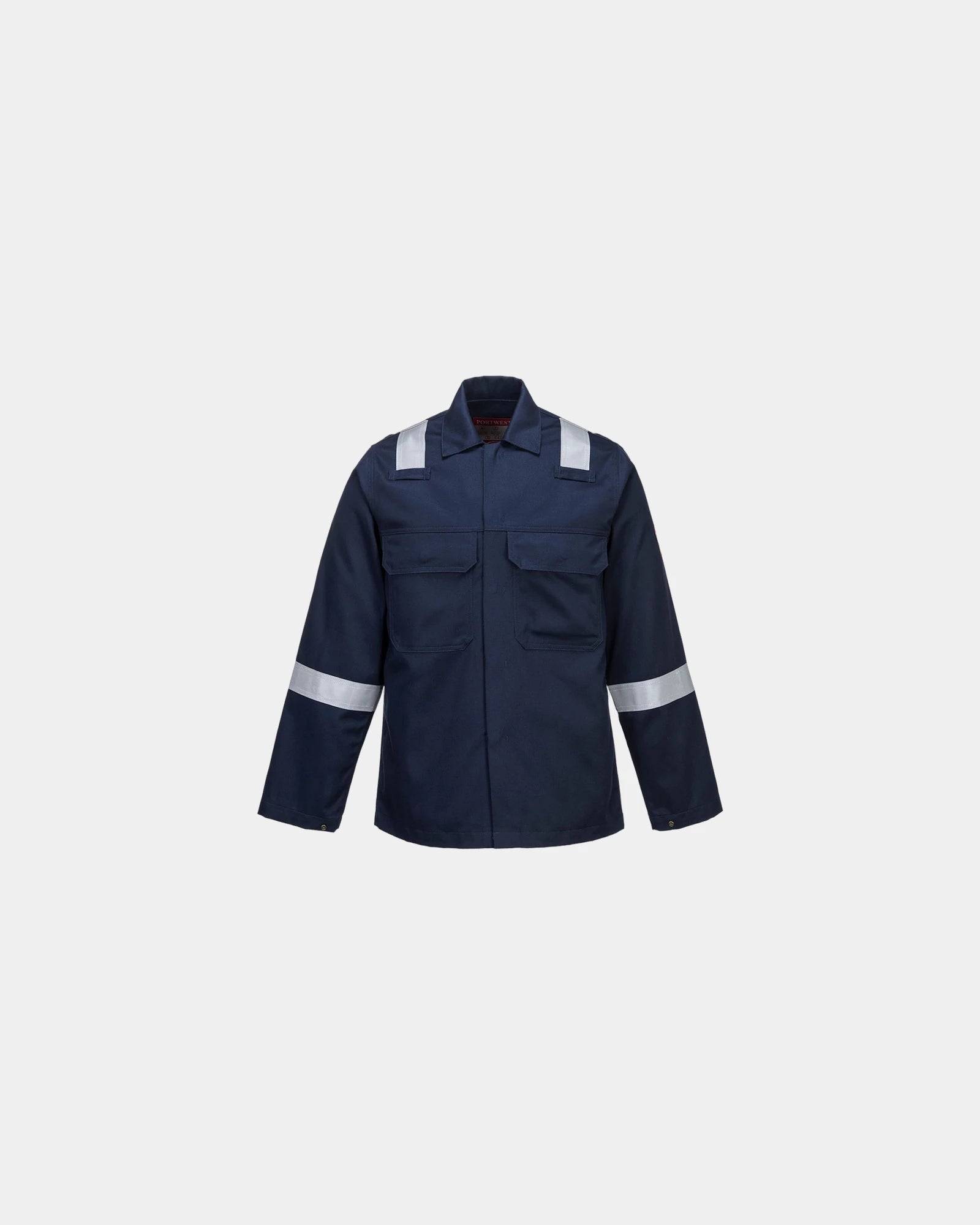 Giacca ignifuga bande riflettenti Iona da personalizzare - Blu Navy