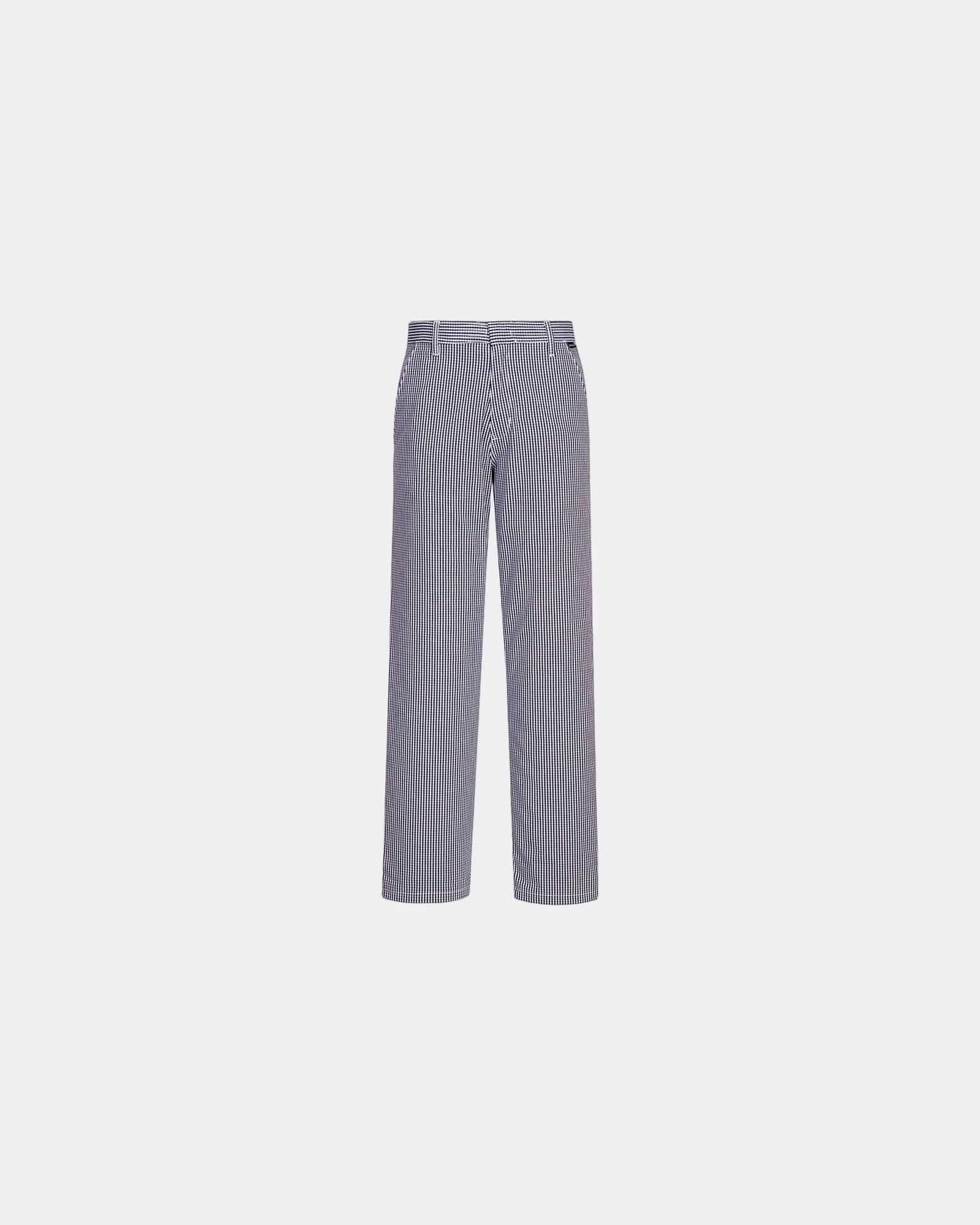Pantalone da cucina cotone leggero 190g da personalizzare - Scacchiera Blu-Bianco