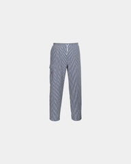 Pantaloni da cucina cotone 190g/m² da personalizzare - Scacchiera Blu-Bianco