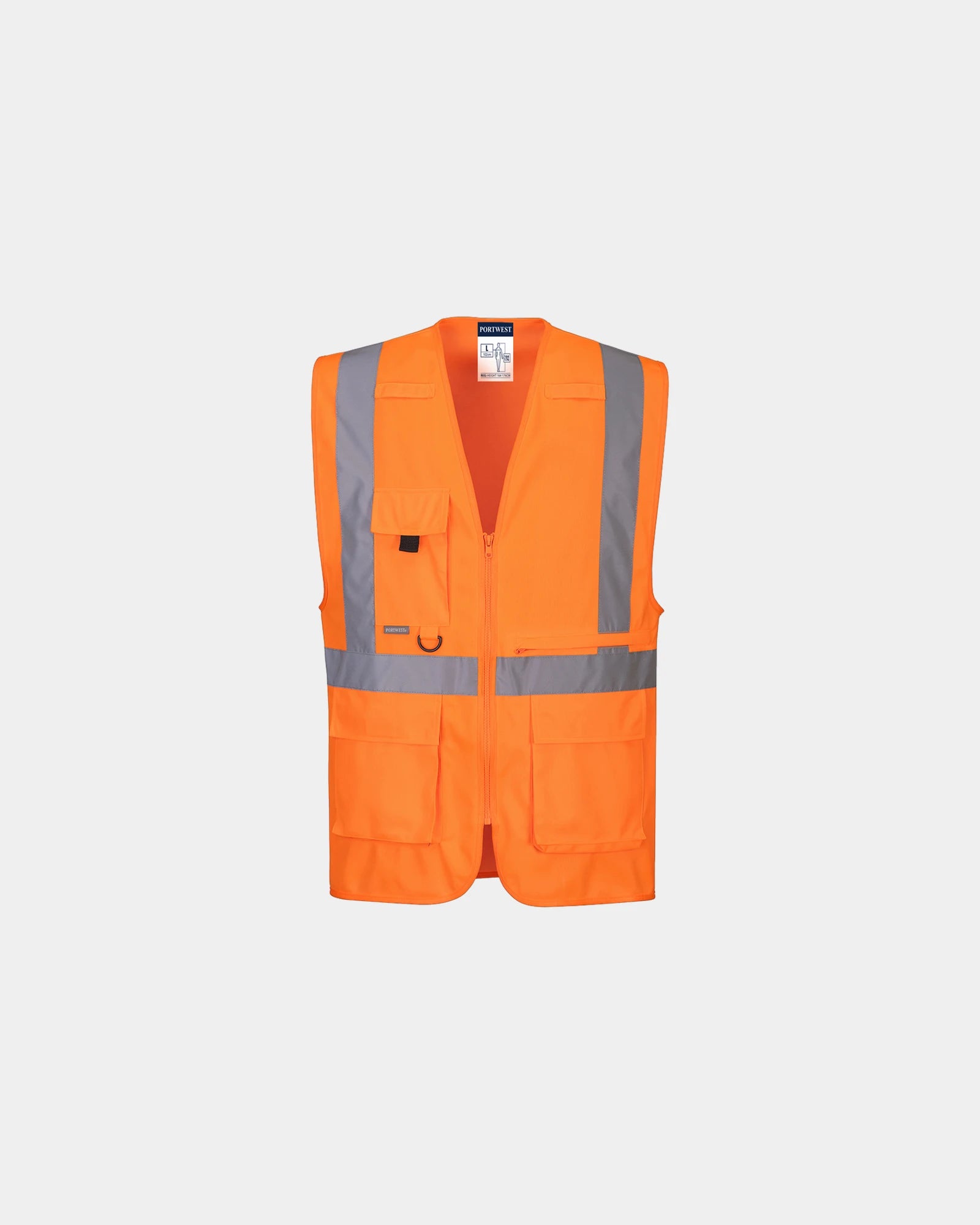 Gilet alta visibilità tasca per tablet da personalizzare - Arancione