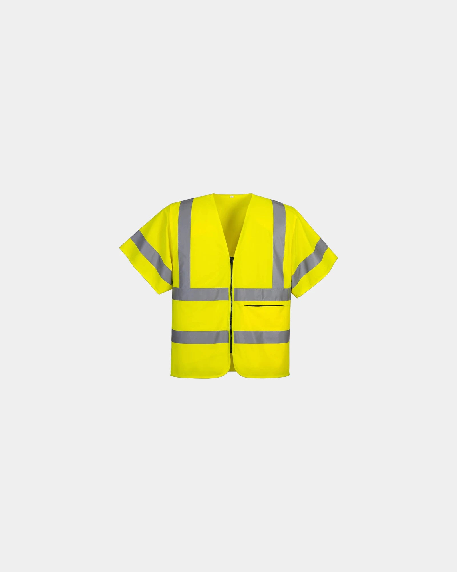 Gilet zippato alta visibilità da personalizzare - Giallo