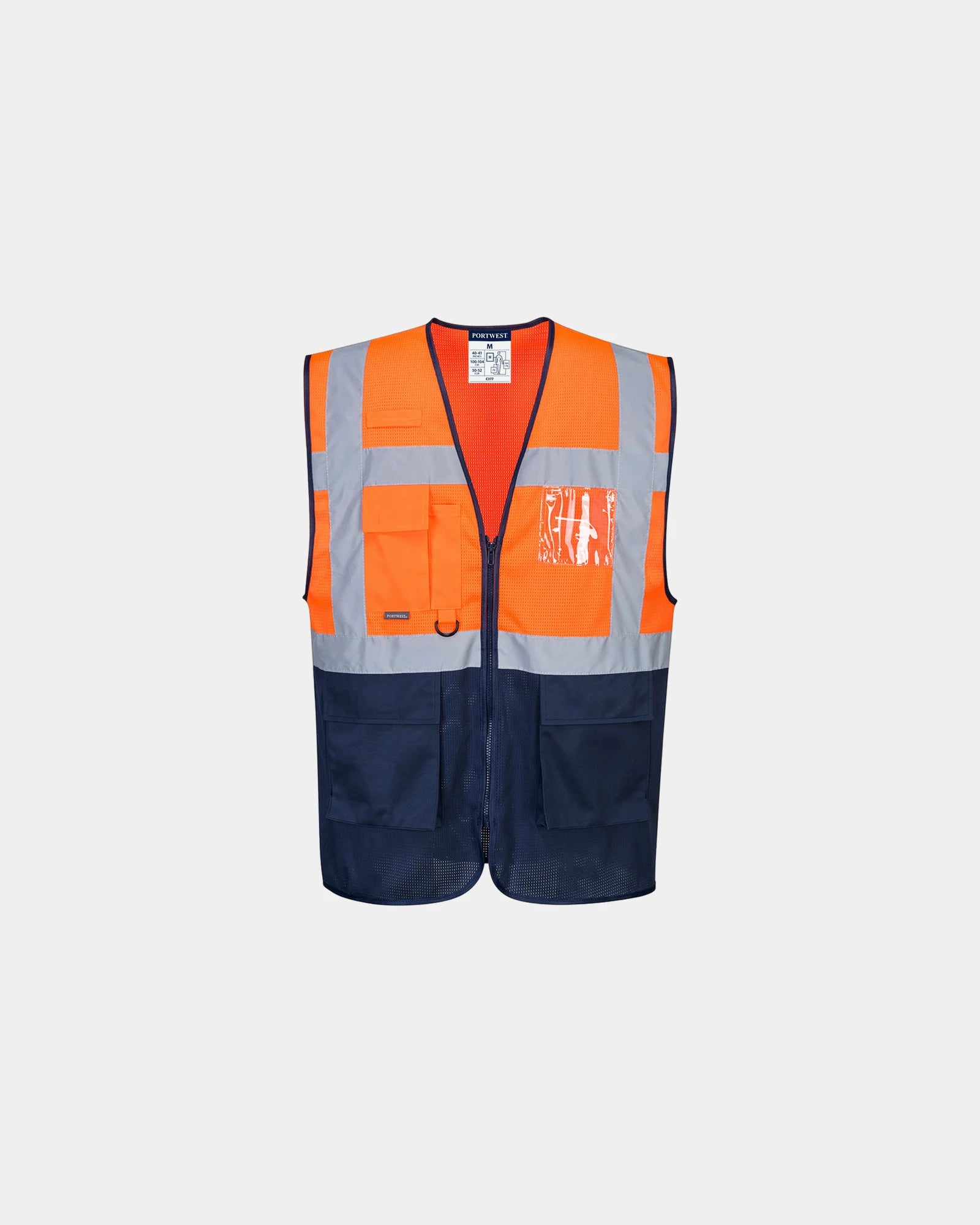 Gilet alta visibilità tessuto traspirante da personalizzare - Arancione