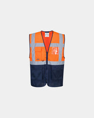 Gilet alta visibilità tessuto traspirante da personalizzare - Arancione