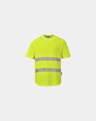 T-shirt aerata cotone poliestere da personalizzare - Giallo
