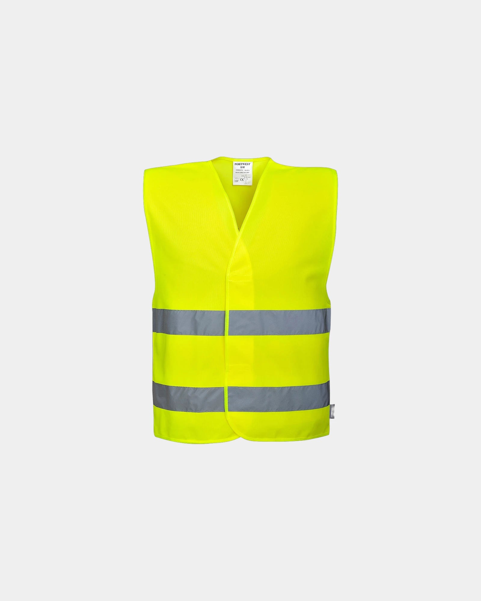 Gessato alta visibilità traspirante 124g/m² da personalizzare - Giallo