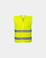 Gessato alta visibilità traspirante 124g/m² da personalizzare - Giallo