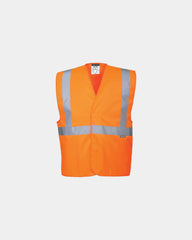 Gilet alta visibilità poliestere bretelle da personalizzare - Arancione