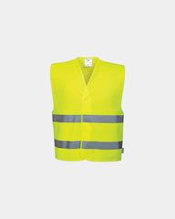 Gilet alta visibilità doppia cintura da personalizzare - Giallo