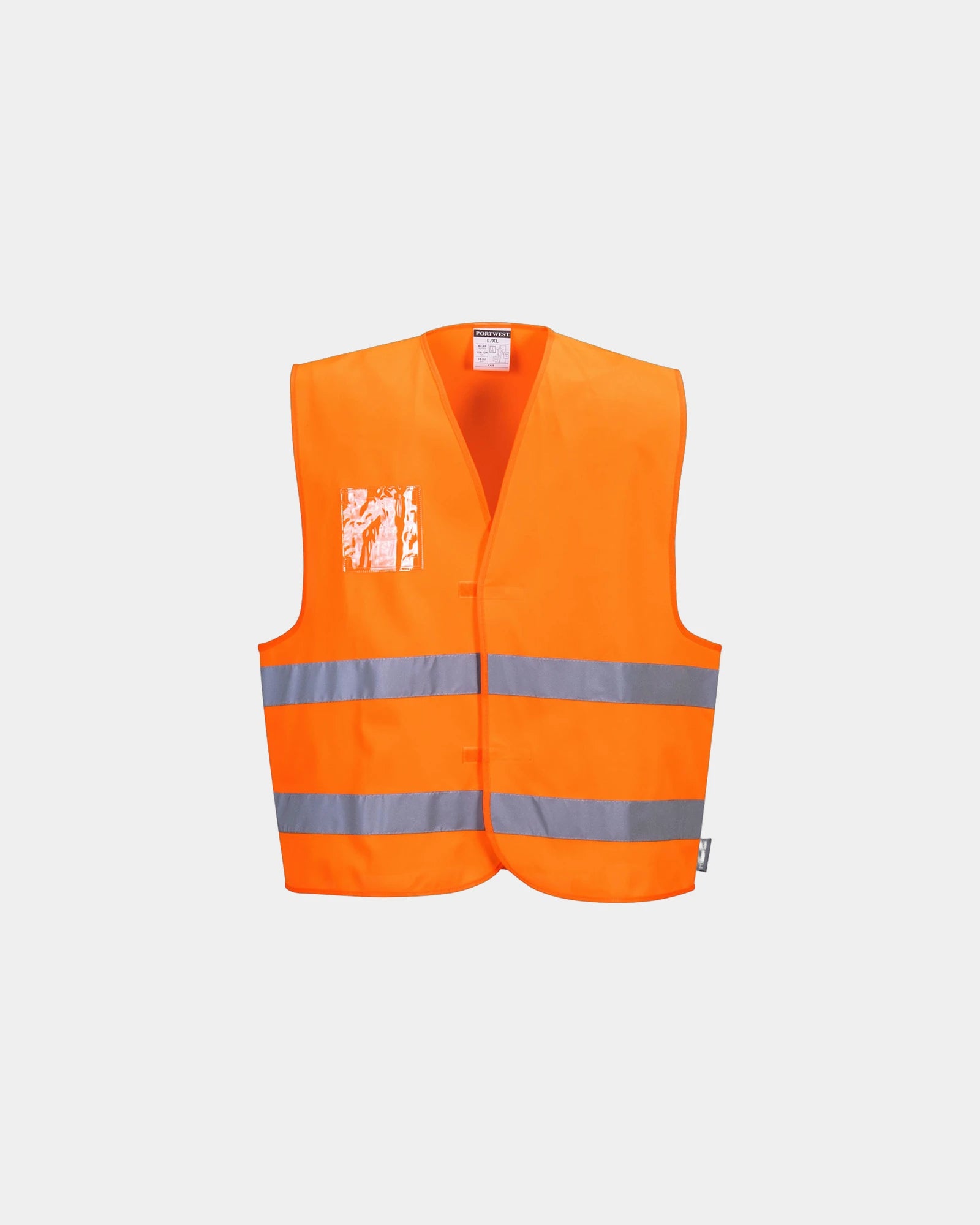 Gilet alta visibilità con porta badge da personalizzare - Arancione