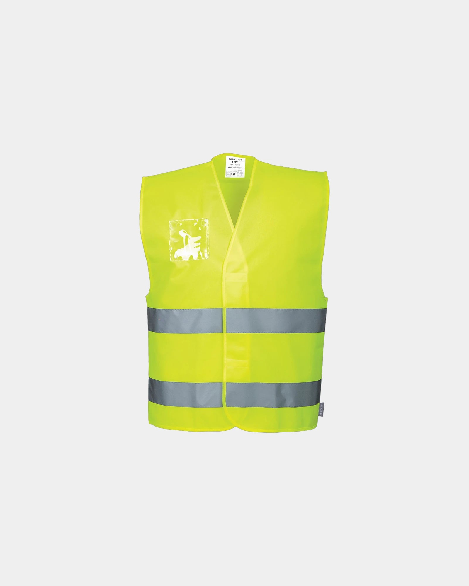 Gilet alta visibilità con porta badge da personalizzare - Giallo