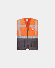 Gilet Executive con tasche poliestere da personalizzare - Arancione
