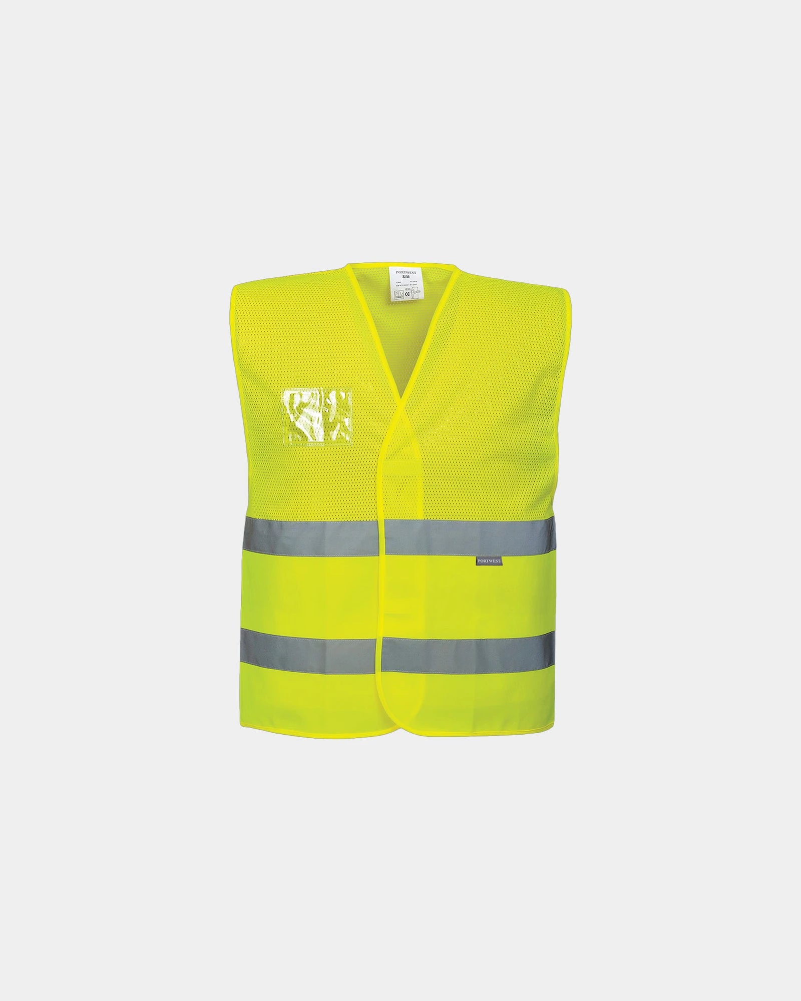 Gessato alta visibilità traspirante 124g/m² da personalizzare - Giallo