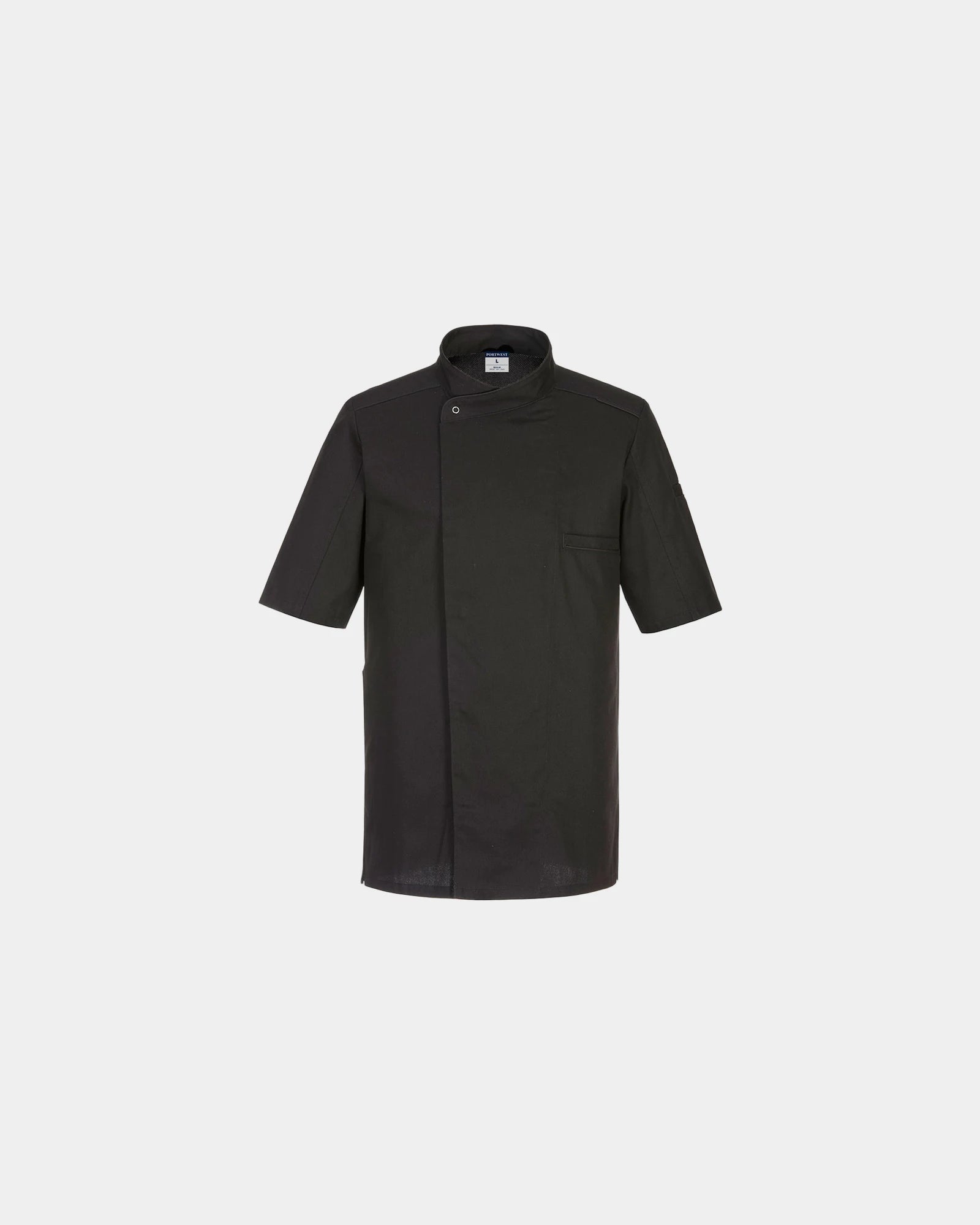 Giacca da chef manica corta traspirante da personalizzare - Nero-Blu Cielo