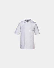 Giacca da chef manica corta traspirante da personalizzare - Bianco