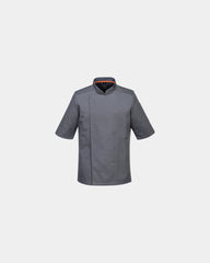 Giacca da cuoco maglia traspirante da personalizzare - Grigio