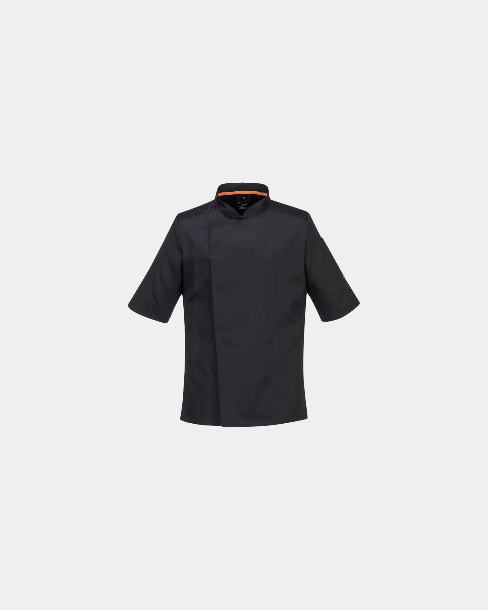 Giacca da cucina traspirante manica corta da personalizzare - Nero-Blu Cielo