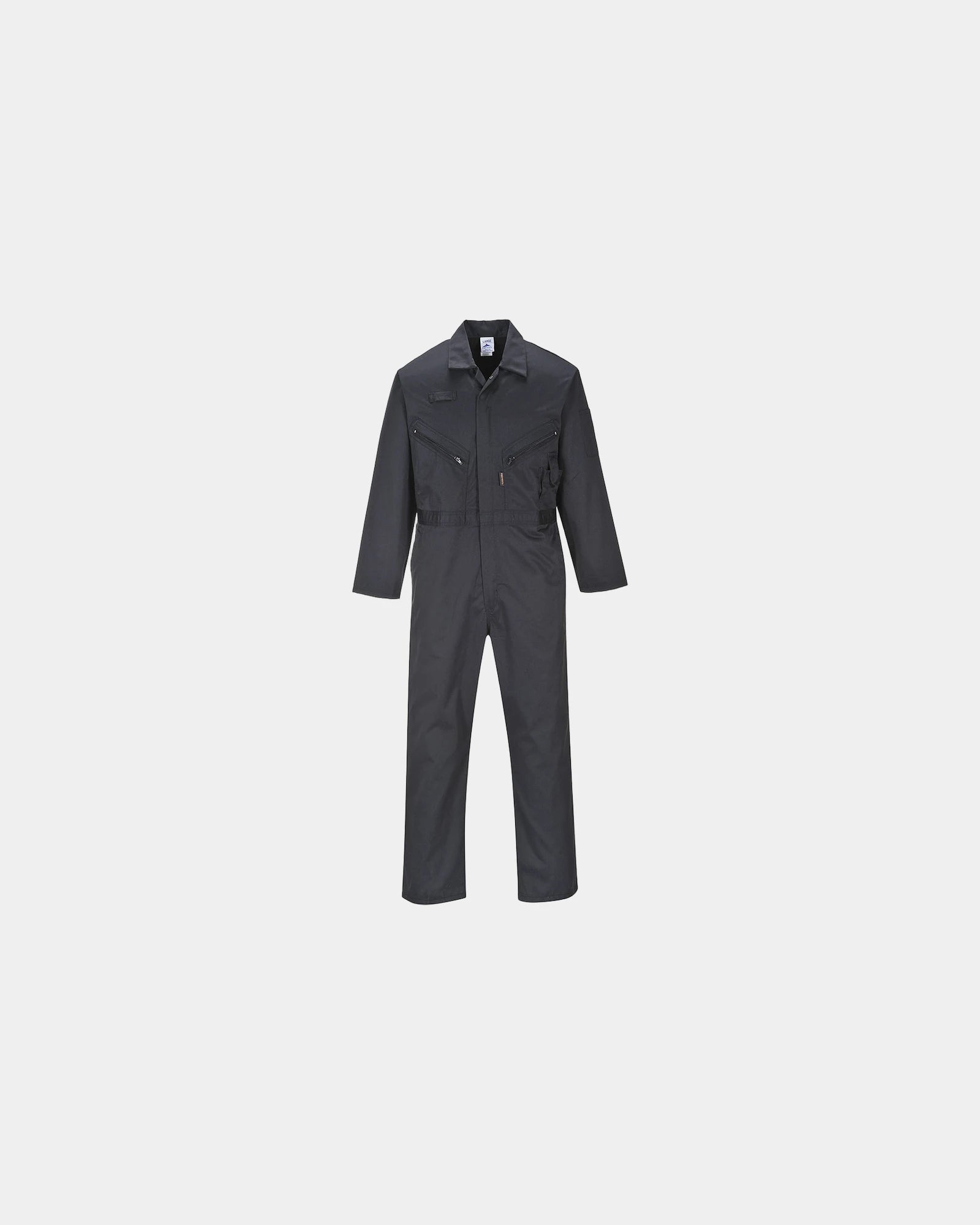 Tuta da lavoro poliestere-cotone 245g da personalizzare - Nero-Blu Cielo