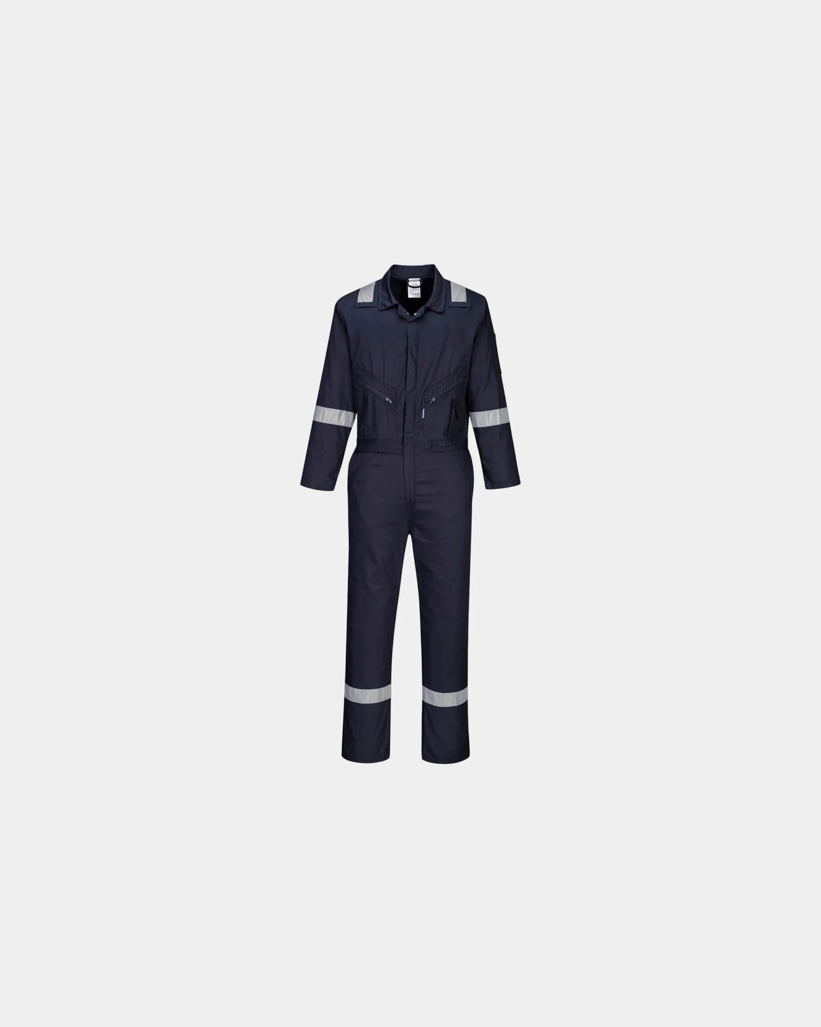 Tuta cotone bande riflettenti Iona da personalizzare - Blu Navy