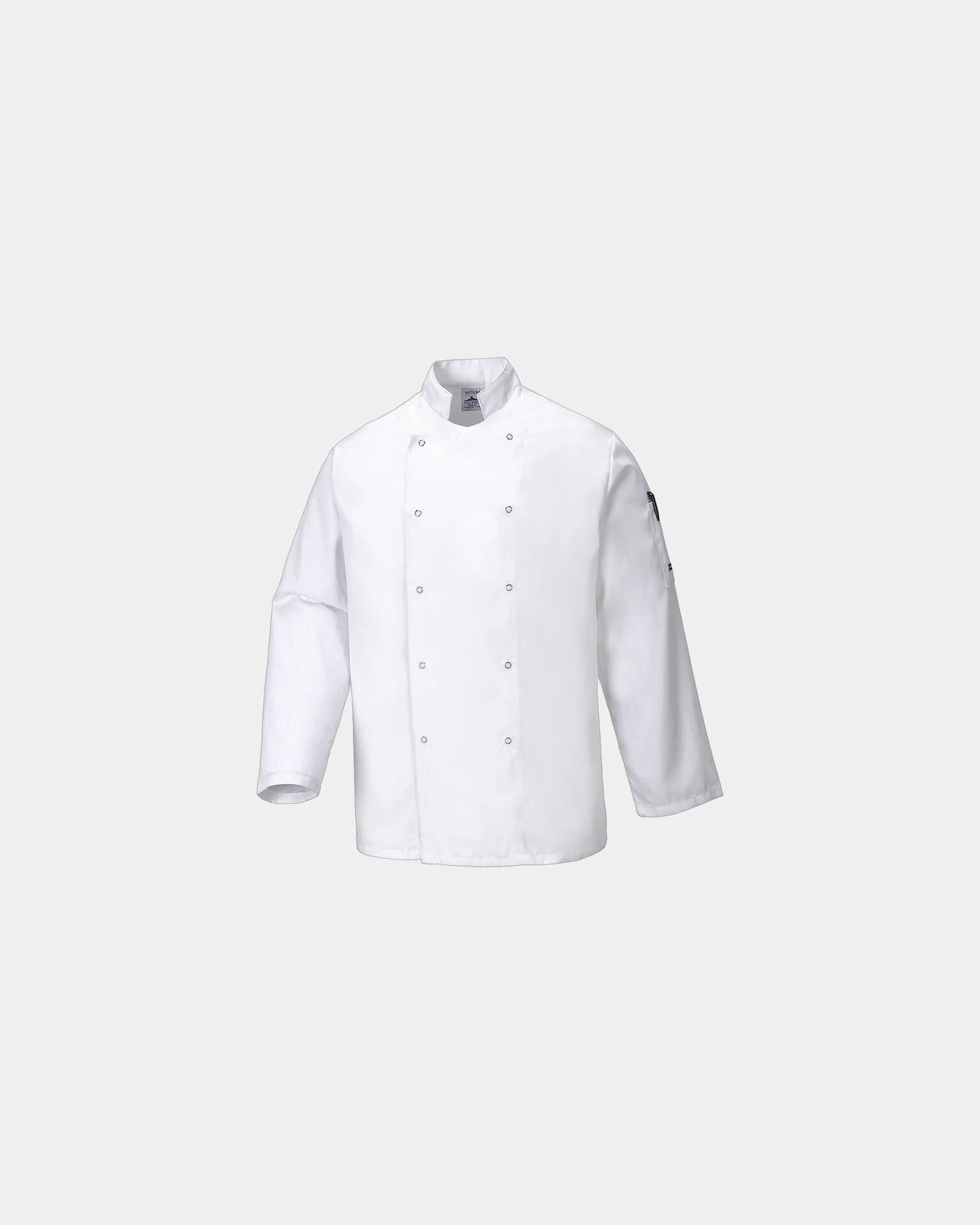 Giacca da cucina chiusura a pressione da personalizzare - Bianco