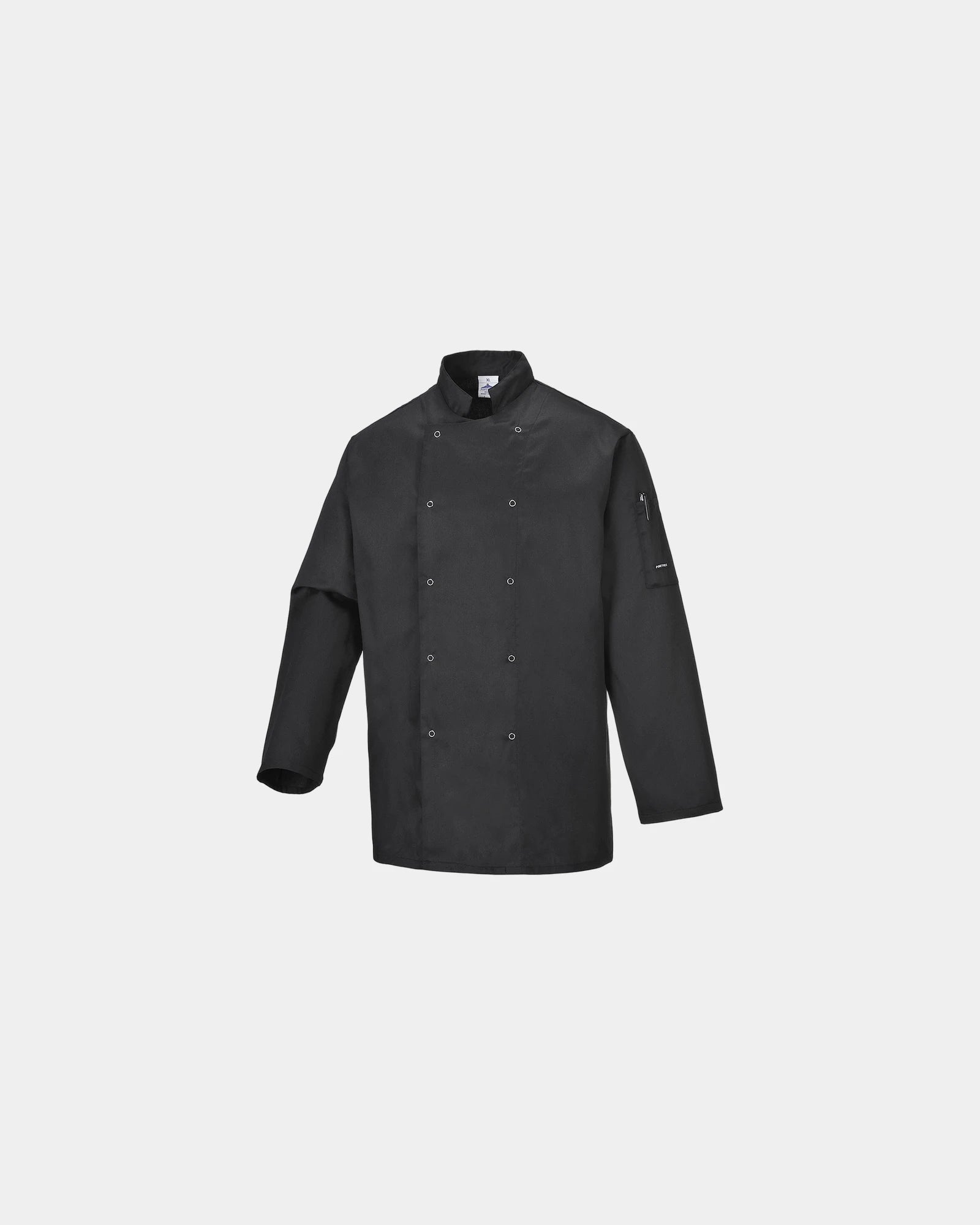 Giacca da cucina chiusura a pressione da personalizzare - Nero-Blu Cielo