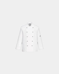 Giacca da cucina unisex in policotone da personalizzare - Bianco