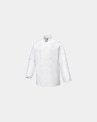 Giacca da cucina cotone premium Sussex da personalizzare - Bianco