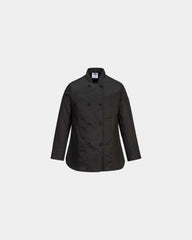 Giacca da cucina donna aisellle in rete da personalizzare - Nero-Blu Cielo