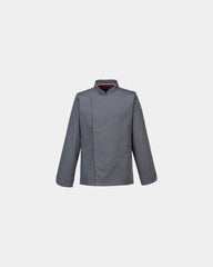 Giacca da cucina traspirante mesh pro da personalizzare - Grigio