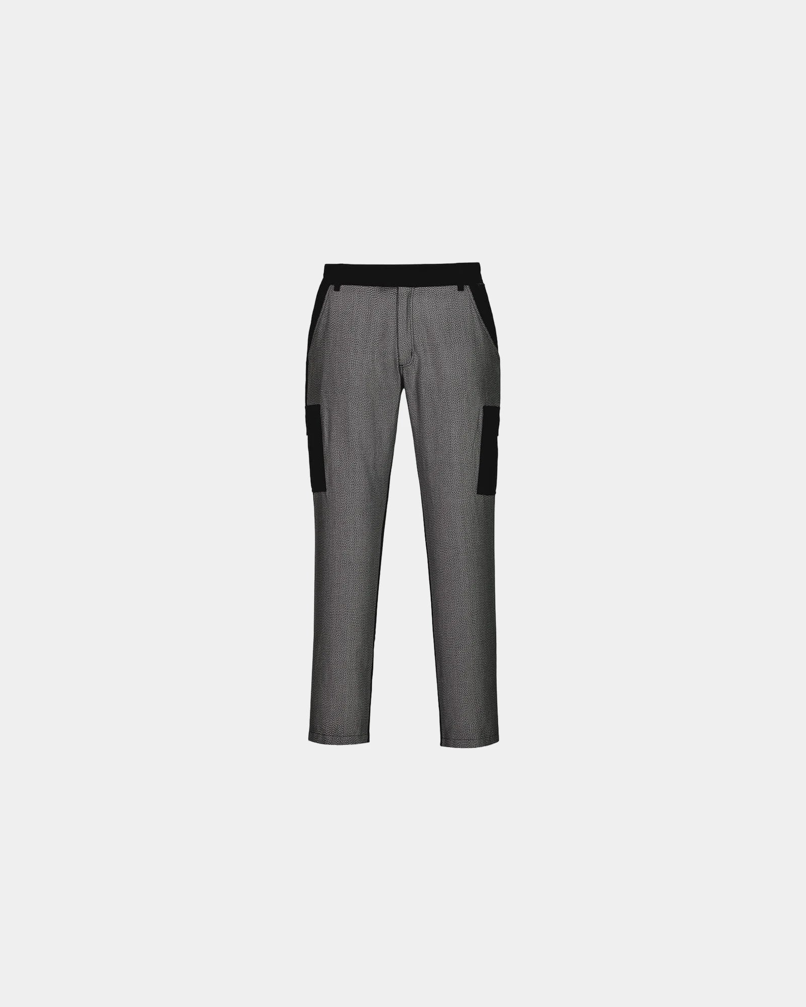 Pantalone da lavoro antitaglio elasticizzato da personalizzare - Nero-Blu Cielo