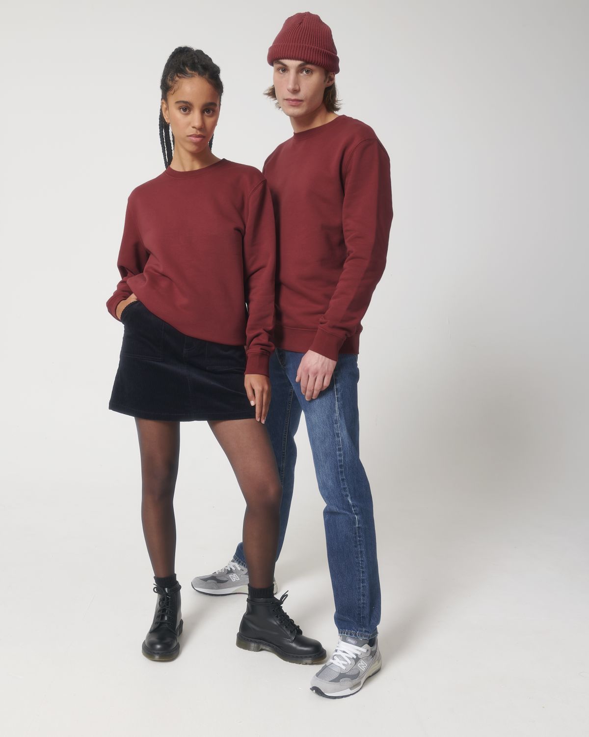 Felpa premium girocollo unisex in cotone bio da personalizzare