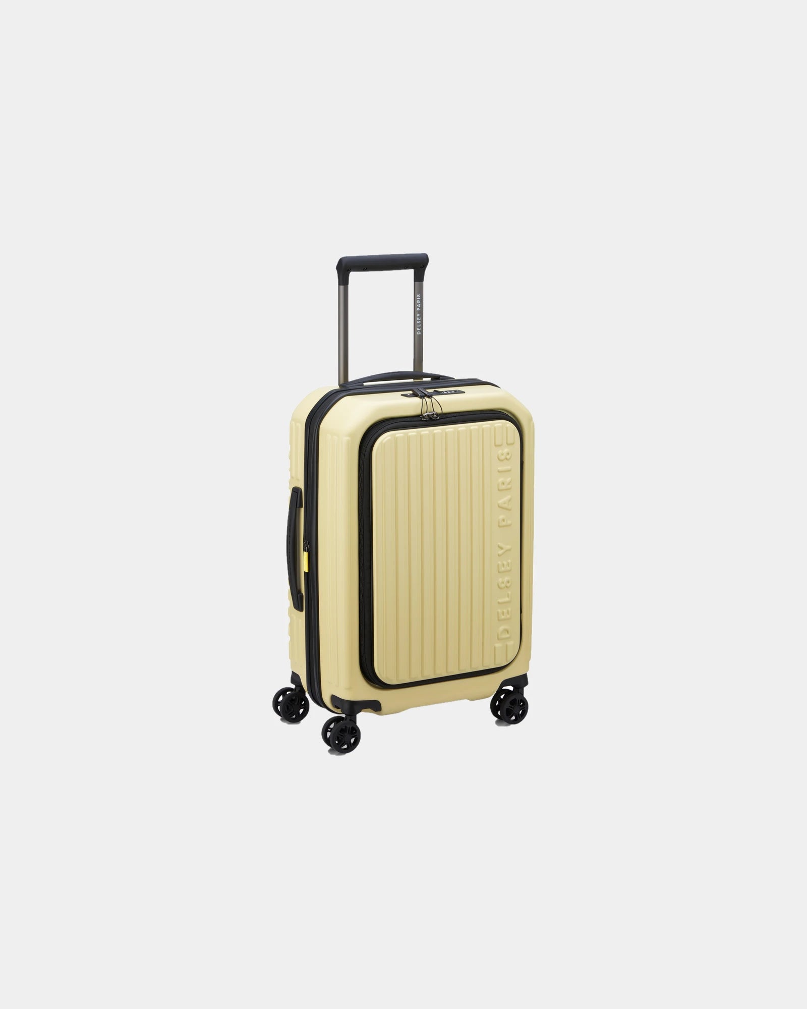 Trolley Delsey Securitime Zip 55 cm da personalizzare - Giallo Pallido