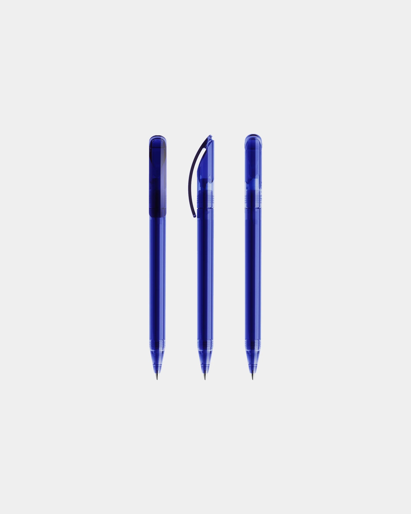Penna trasparente Prodir DS3 TTT da personalizzare - Blu Classico Trasparente