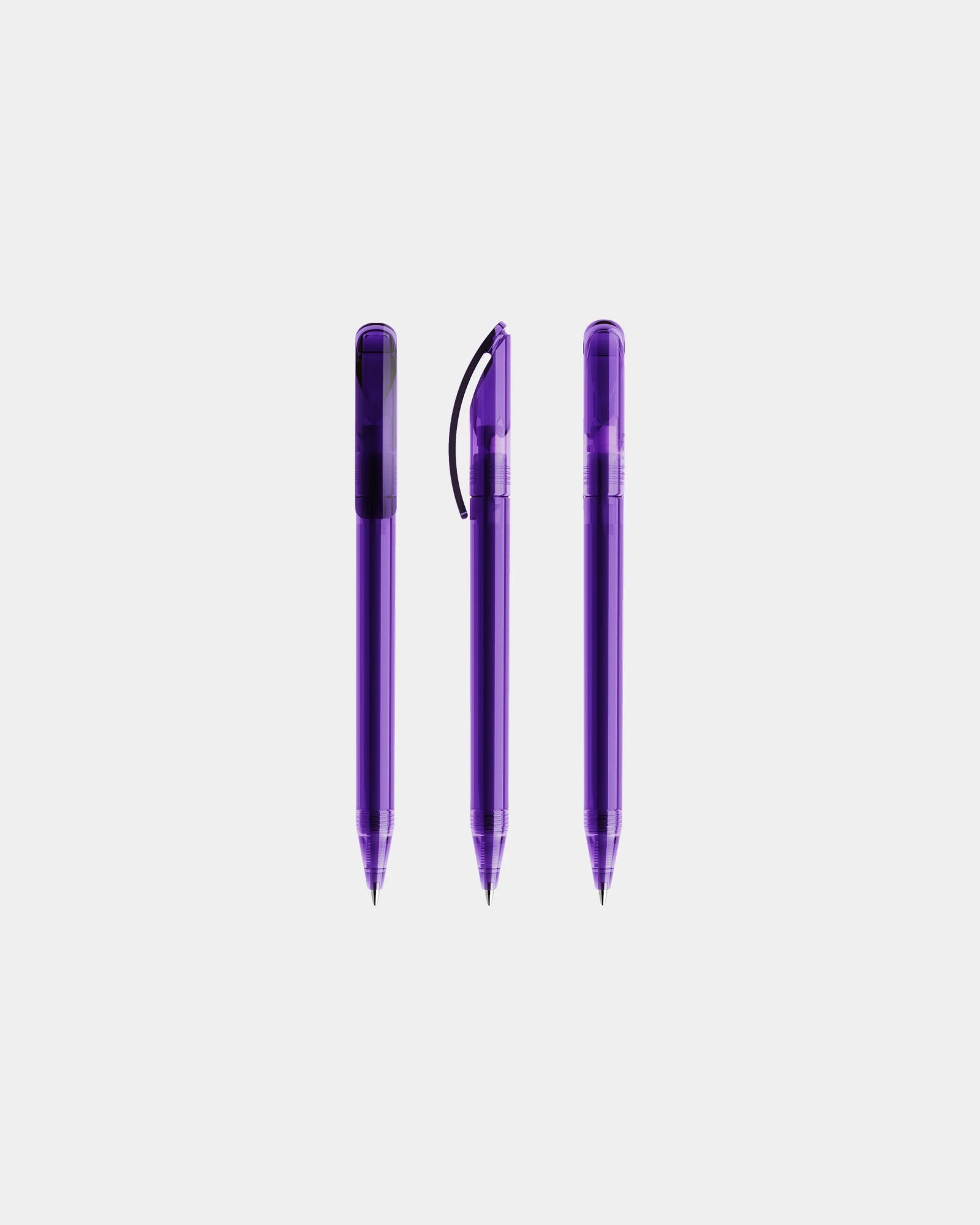 Penna trasparente Prodir DS3 TTT da personalizzare - Viola Trasparente