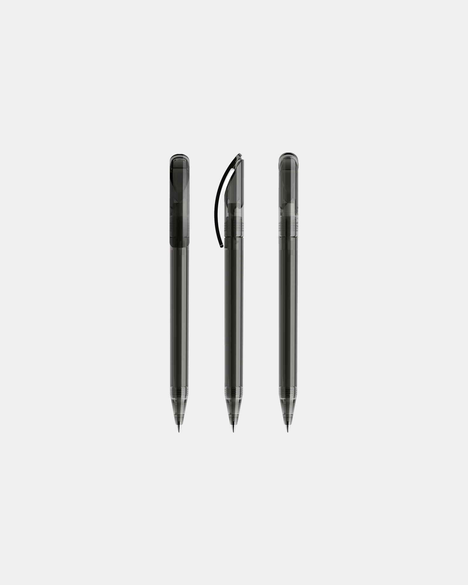 Penna trasparente Prodir DS3 TTT da personalizzare - Antracite Trasparente