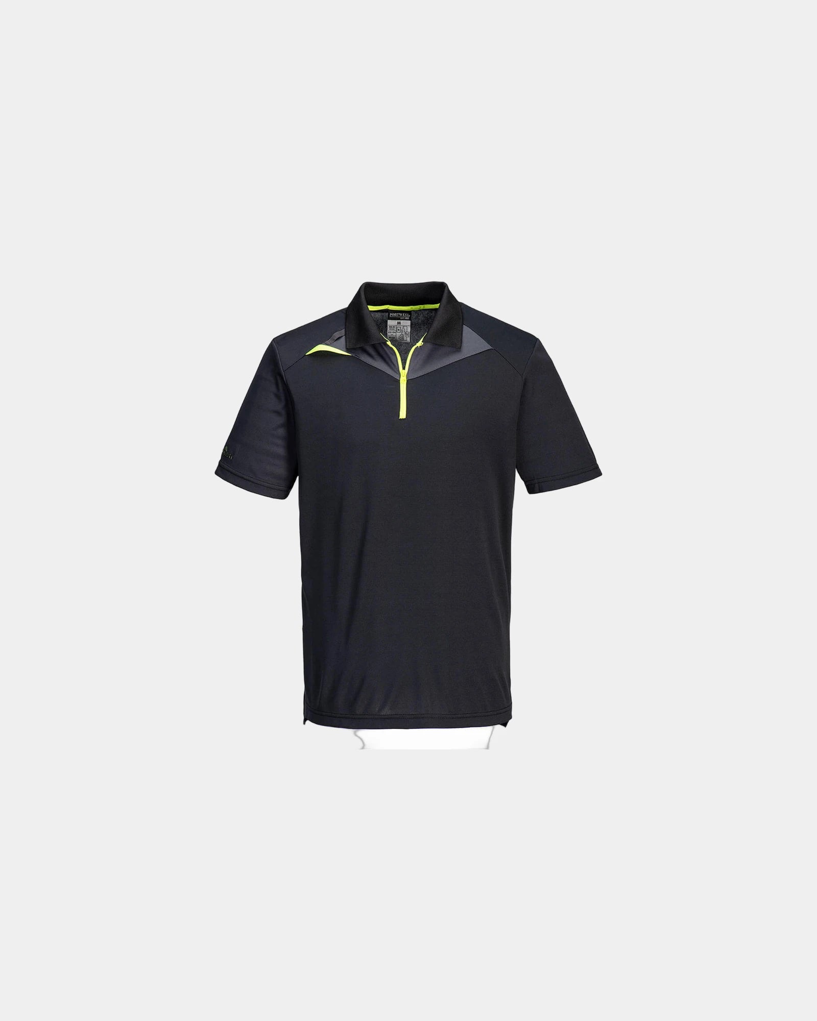 Polo DX4 poliestere traspirante da personalizzare - Nero-Blu Cielo