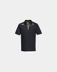 Polo DX4 poliestere traspirante da personalizzare - Nero-Blu Cielo