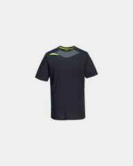 Polo DX4 tessuto poliestere riflettente da personalizzare - Nero-Blu Cielo