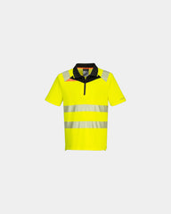 Polo alta visibilità DX4 maniche corte da personalizzare - Giallo-Nero