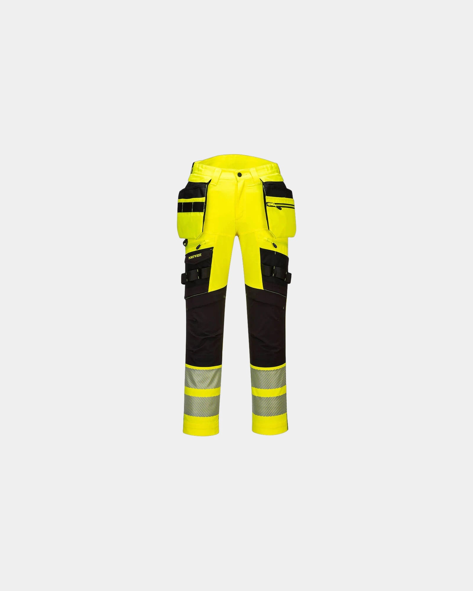 Pantalone alta visibilità tasche staccabili da personalizzare - Giallo-Nero