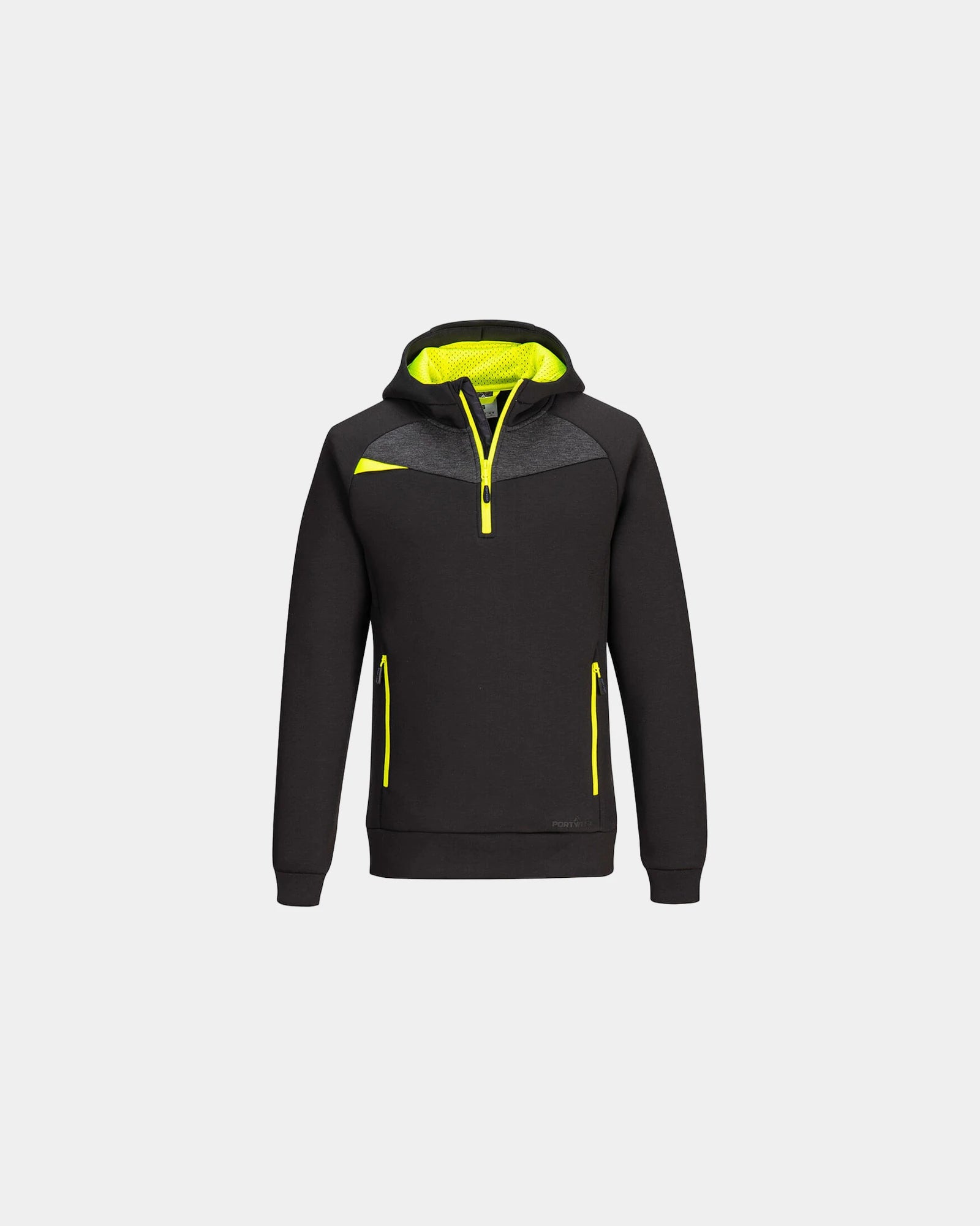 Felpa quarto zip elasticizzata DX4 da personalizzare - Nero-Blu Cielo