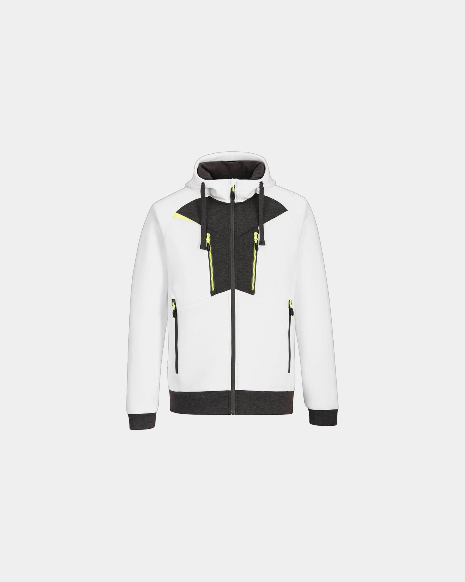 Felpa con cappuccio zip tessuto tecnico da personalizzare - Bianco