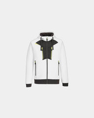 Felpa con cappuccio zip tessuto tecnico da personalizzare - Bianco