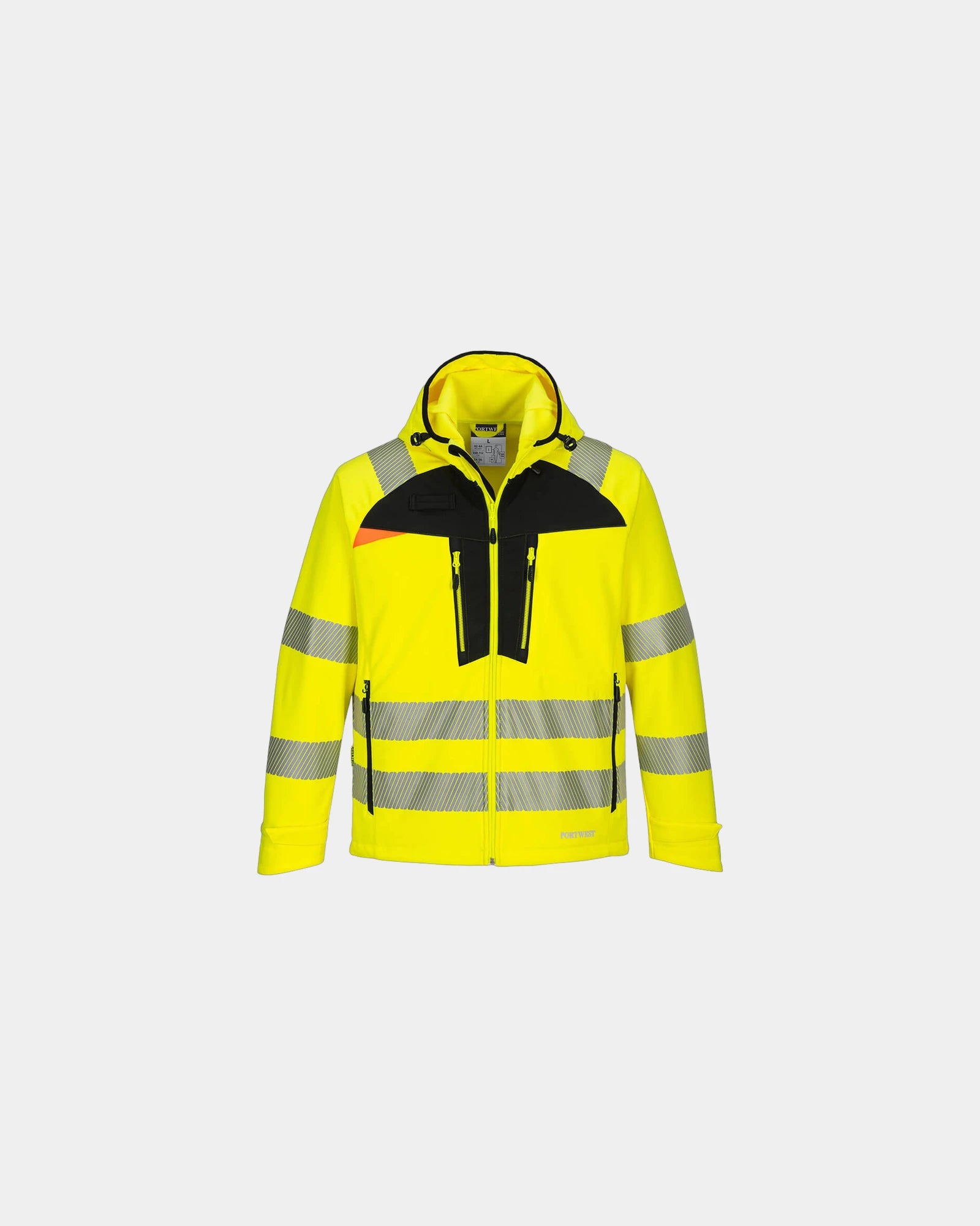 Giacca softshell HV impermeabile 3 strati da personalizzare - Giallo-Nero