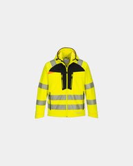 Giacca softshell HV impermeabile 3 strati da personalizzare - Giallo-Nero