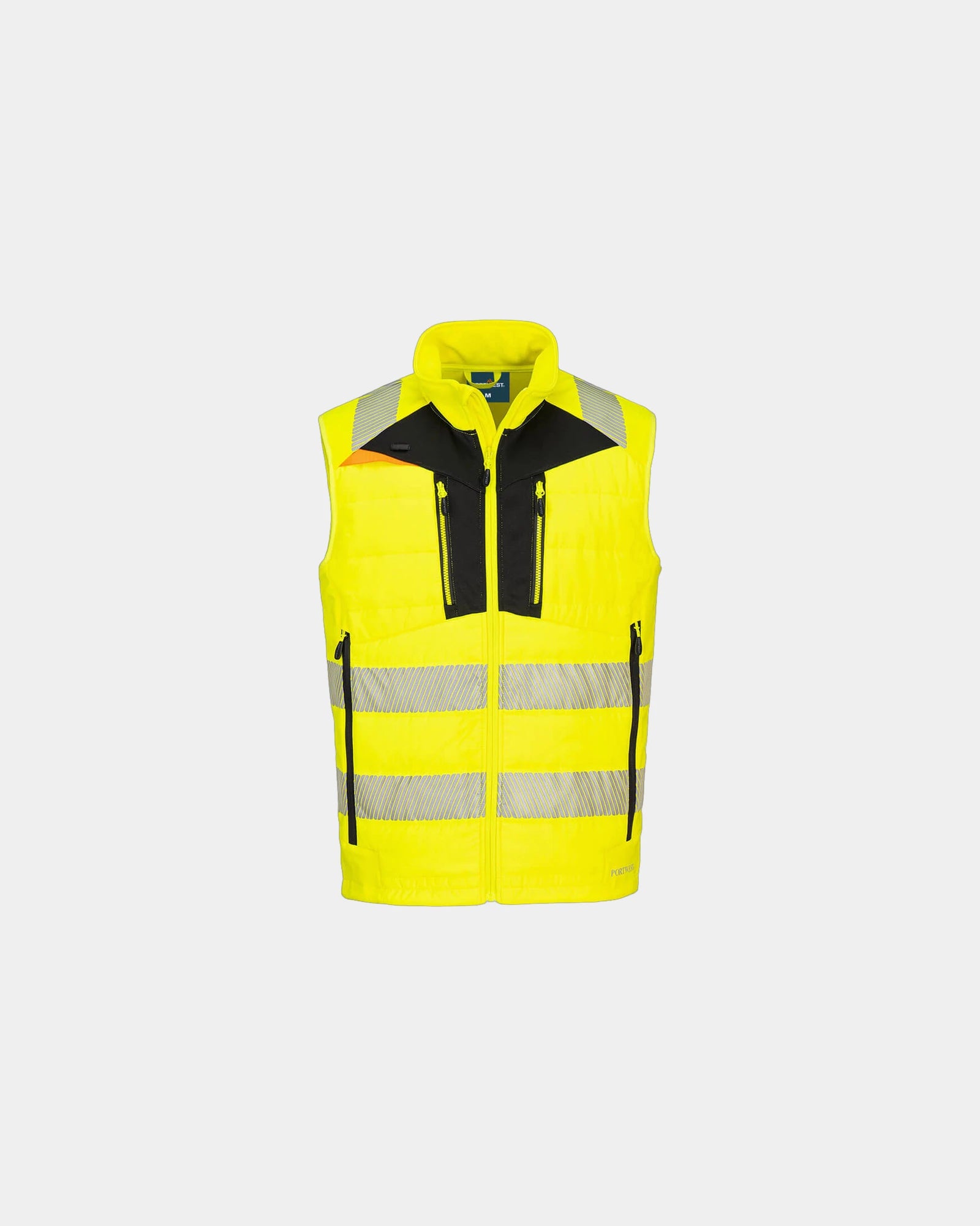 Gilet softshell alta visibilità ISO 20471 da personalizzare - Giallo-Nero