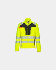 Sottomaglia zip alta visibilità da personalizzare - Giallo-Nero