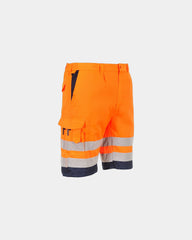 Bermuda alta visibilità poliestere-cotone da personalizzare - Arancione
