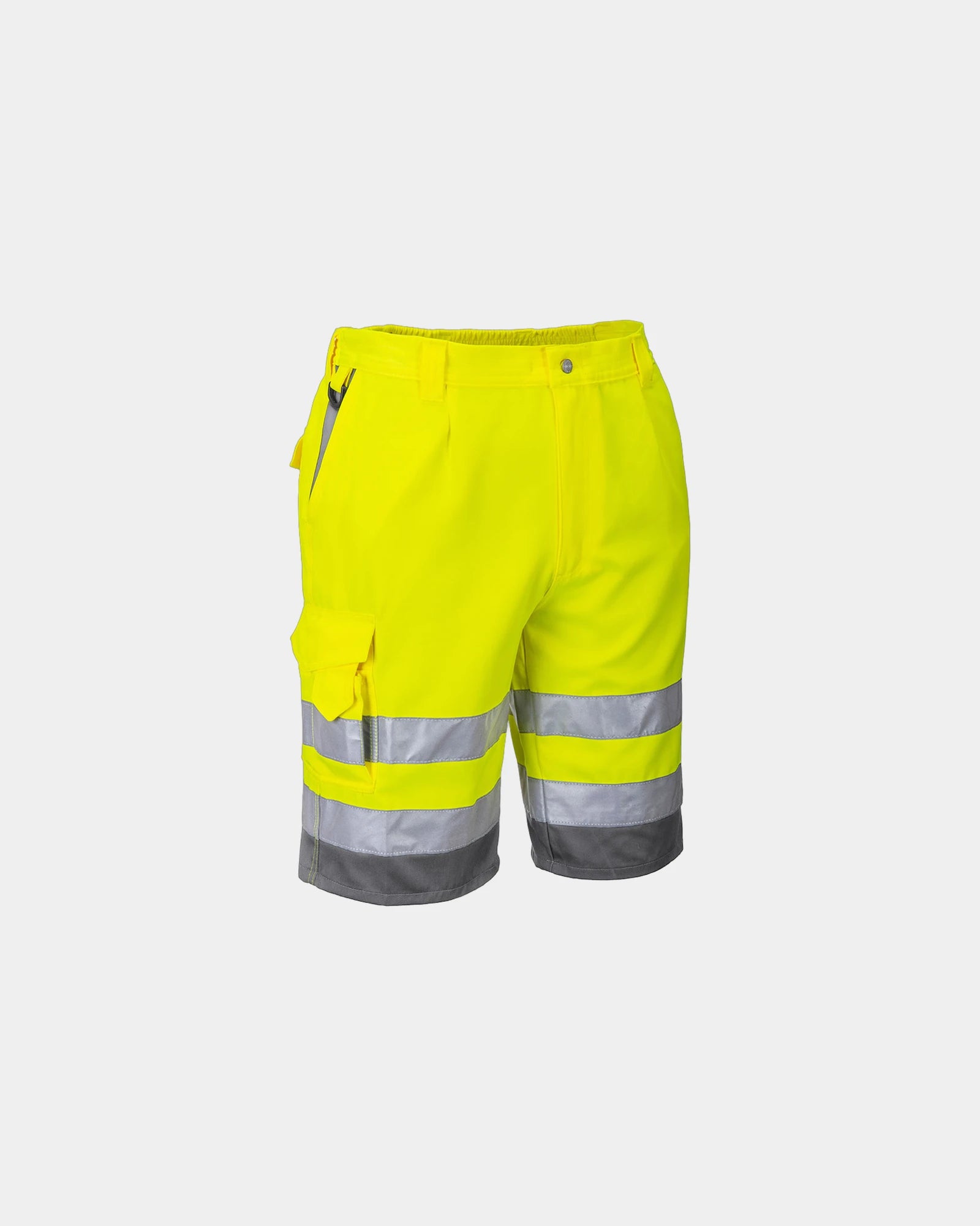 Bermuda alta visibilità poliestere-cotone da personalizzare - Giallo-Verde