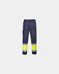 Pantalone alta visibilità certificato da personalizzare - Giallo-Blu Navy